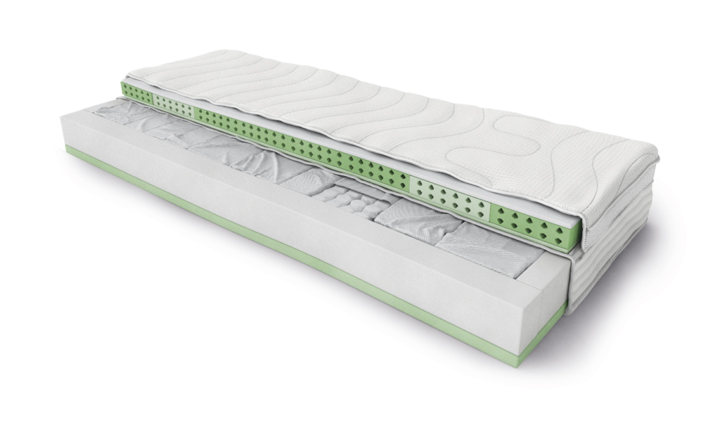 Querschnitt einer Federkernmatratze der Serie Spring