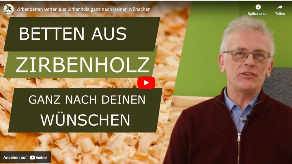 Betten aus Zirbenholz Video